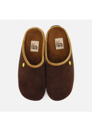 ZAPATILLAS DE CASA PELO HARTWICK - MARRON