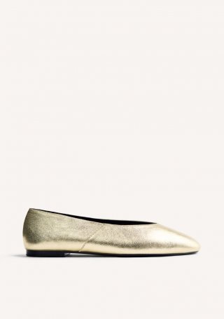 BAILARINAS PIEL BRILLO HENDRUM - ORO